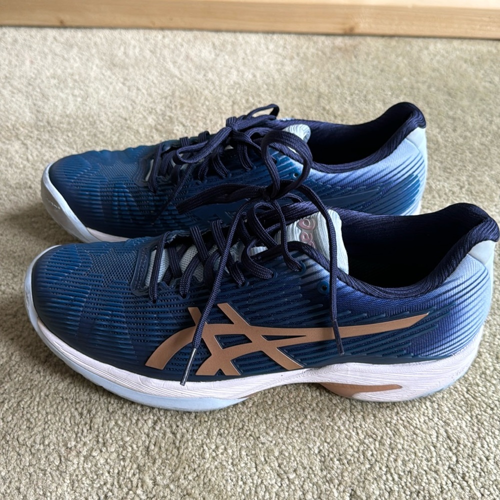 ASICS navy blue sneakers.  Size 8.